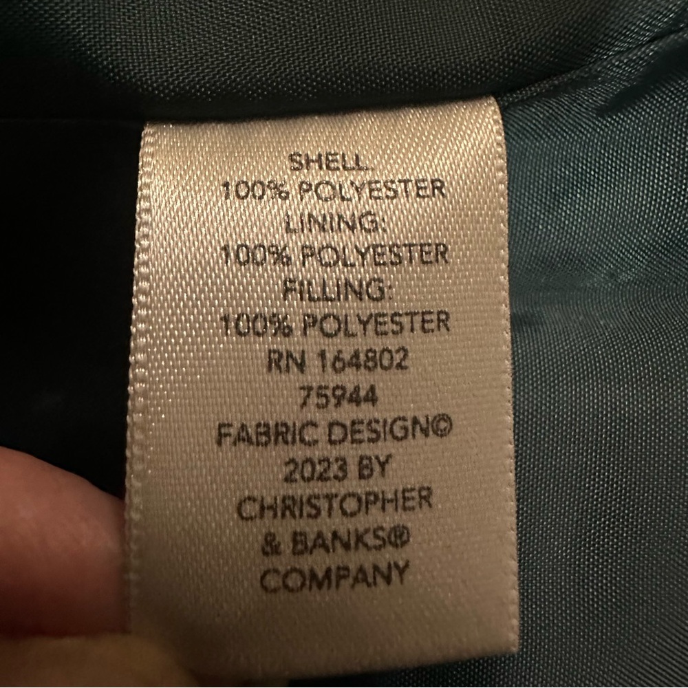Christopher & Banks/Green Quilted Vest/Size XL - Picture 6 of 10